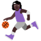 Woman Bouncing Ball- Dark Skin Tone emoji on Microsoft